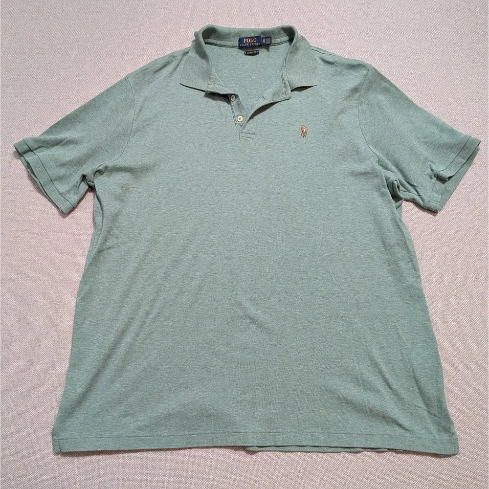 Polo Ralph Lauren Men's Sage Green XL Cotton Classic Fit Polo Shirt Pony